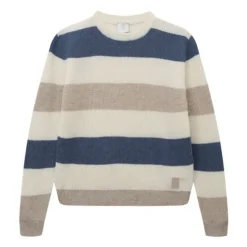 Sweter z Prążkowanym Pasem