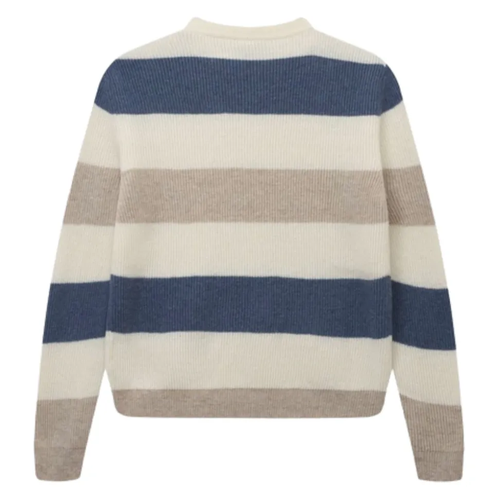 Sweter z Prążkowanym Pasem