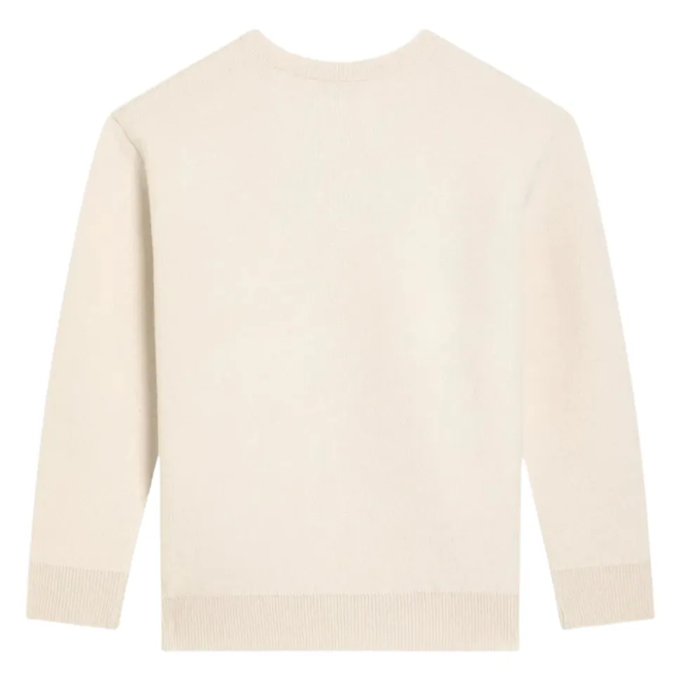 Sweter z Wełny Virgin z Logo