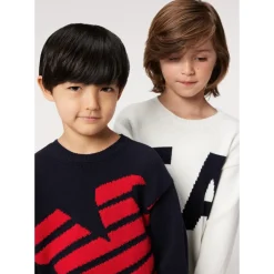 Sweter z Wielkim Logo Intarsia