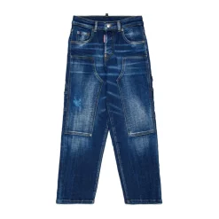 Szerokie jeansy cargo