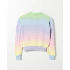 Tęczowy sweter z pastelowym ombre