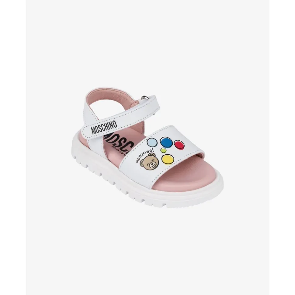 Teddy Bear Leather Sandals