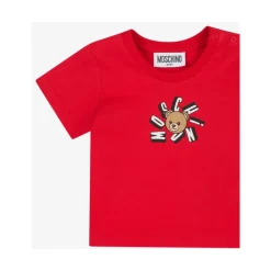 T-shirt z dżerseju bawełnianego z misiem Teddy