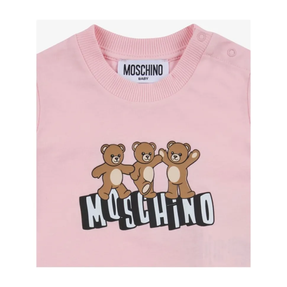 T-shirt z dżerseju bawełnianego z motywem misia Teddy Bear