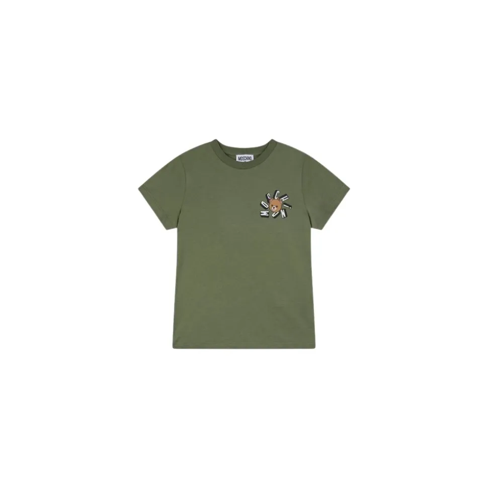 T-shirt z dżerseju bawełnianego z misiem Teddy Bear