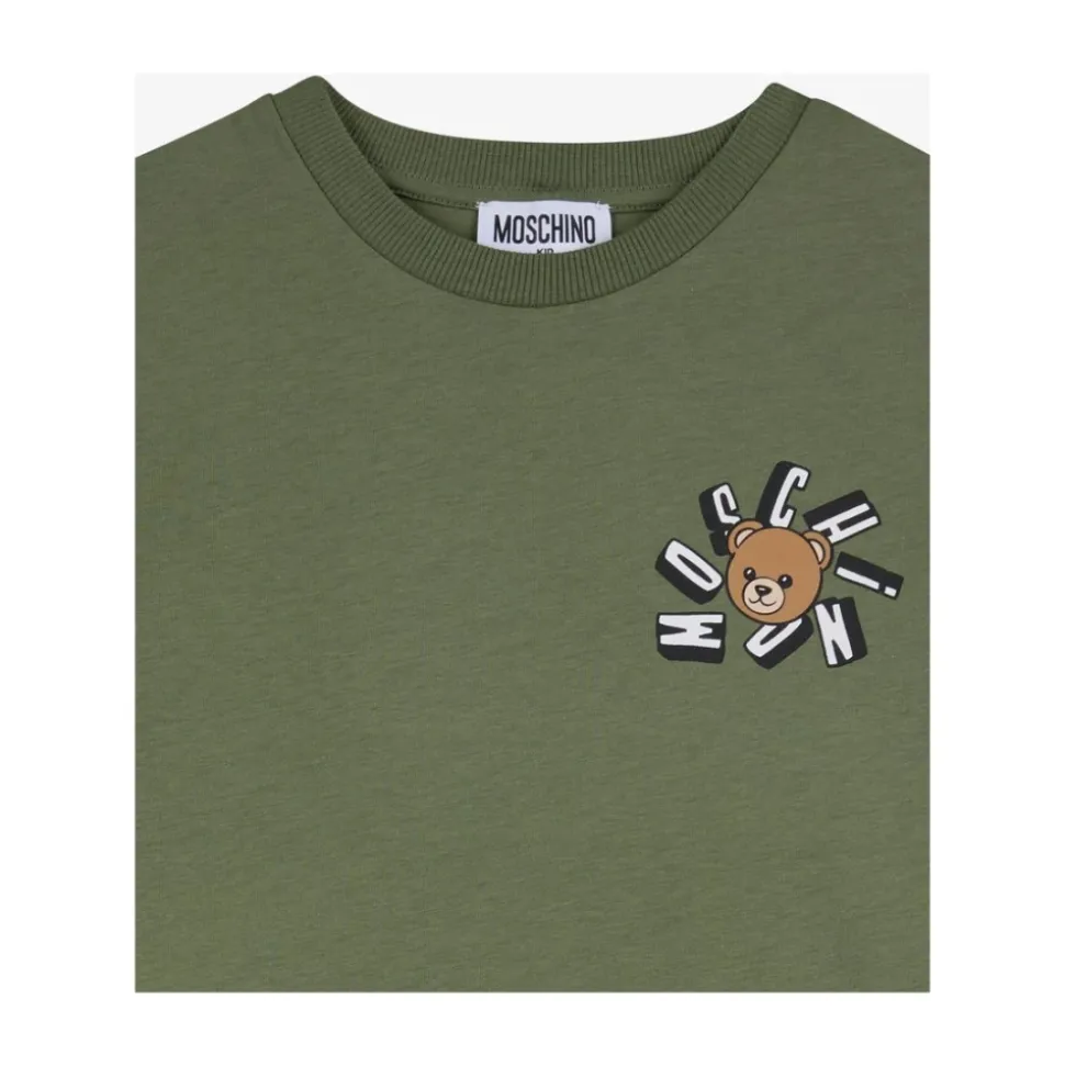 T-shirt z dżerseju bawełnianego z misiem Teddy Bear