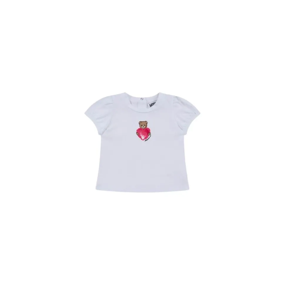 T-shirt z dżerseju bawełnianego z misiem Teddy