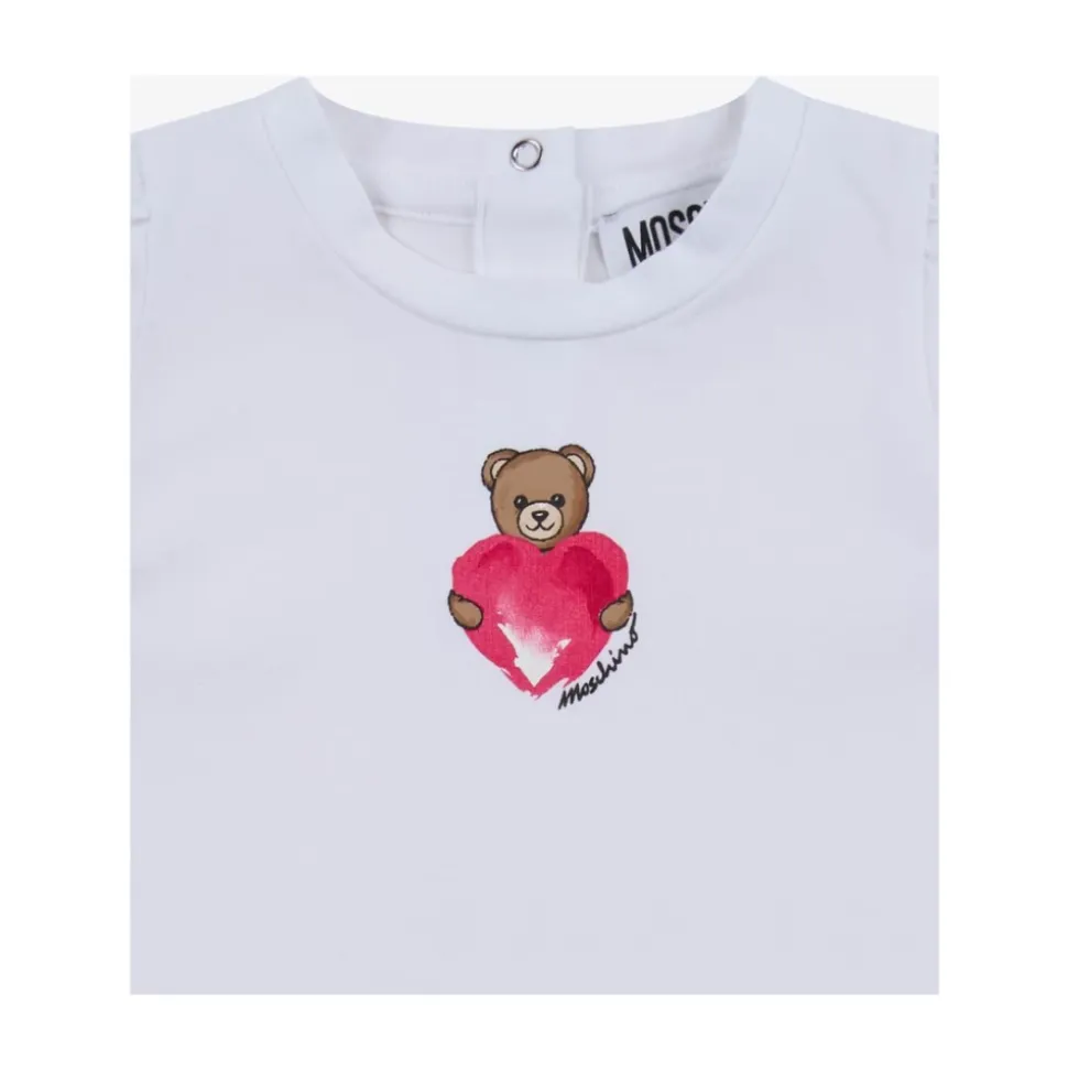 T-shirt z dżerseju bawełnianego z misiem Teddy