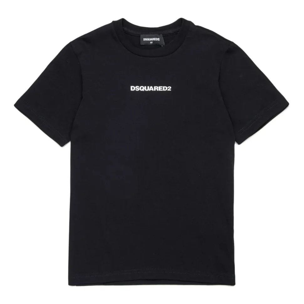 T-shirt z efektem gumowanego logo