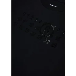 T-shirt z logo i detalami z dżetów