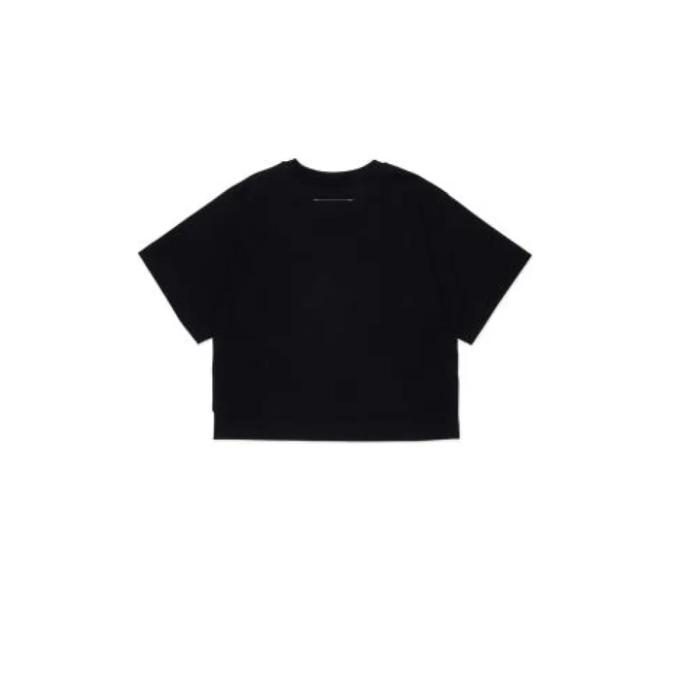 T-shirt z logo i detalami z dżetów
