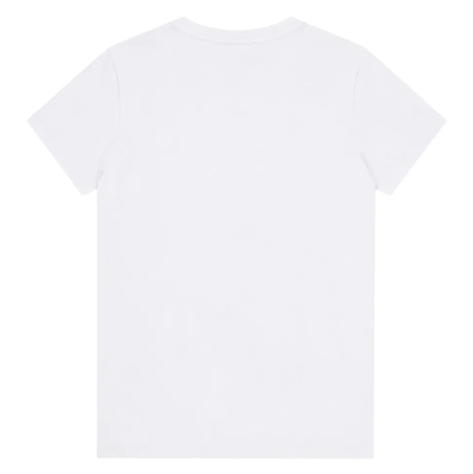 T-Shirt z Logo Ozdobiony Łańcuchem