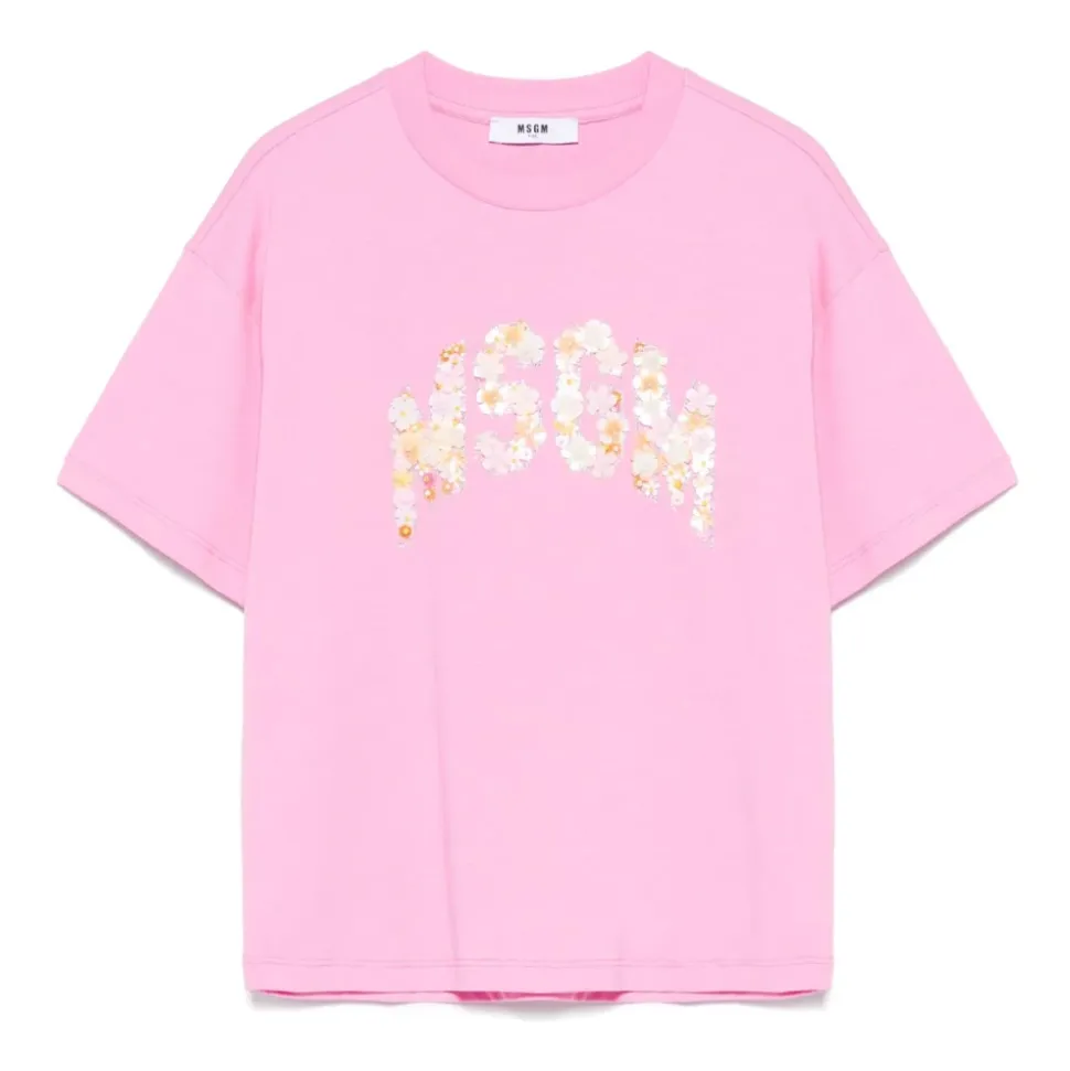 T-shirt z okrągłym dekoltem i krótkim rękawem