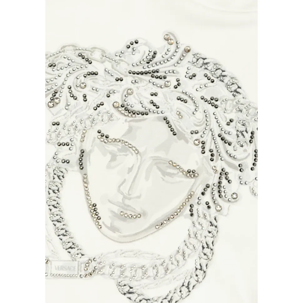 T-shirt z połyskującymi aplikacjami