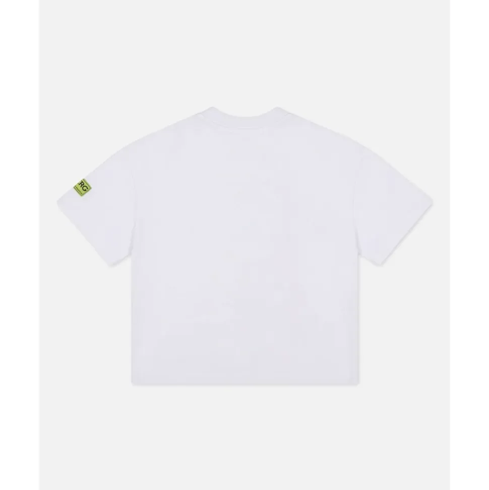 T-shirt z poziomym nadrukiem z przodu