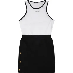Vestito smanicato bicolor