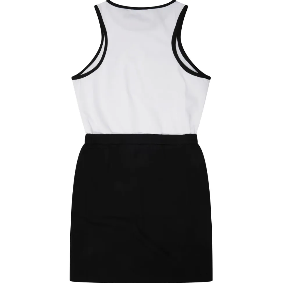 Vestito smanicato bicolor