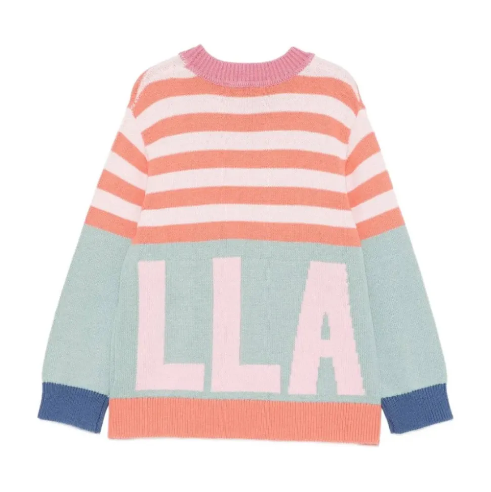 Wielokolorowy sweter w paski
