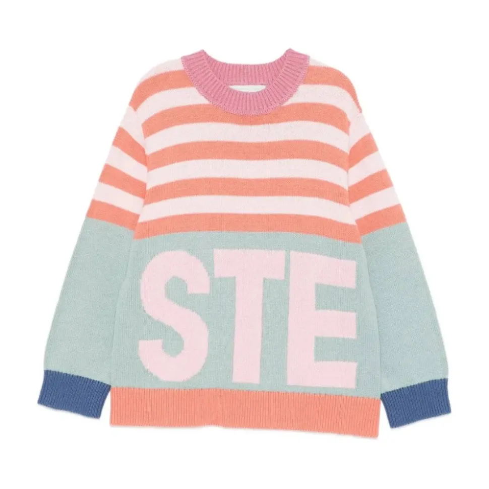 Wielokolorowy sweter w paski