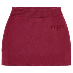 Wool Knit Logo Skirt