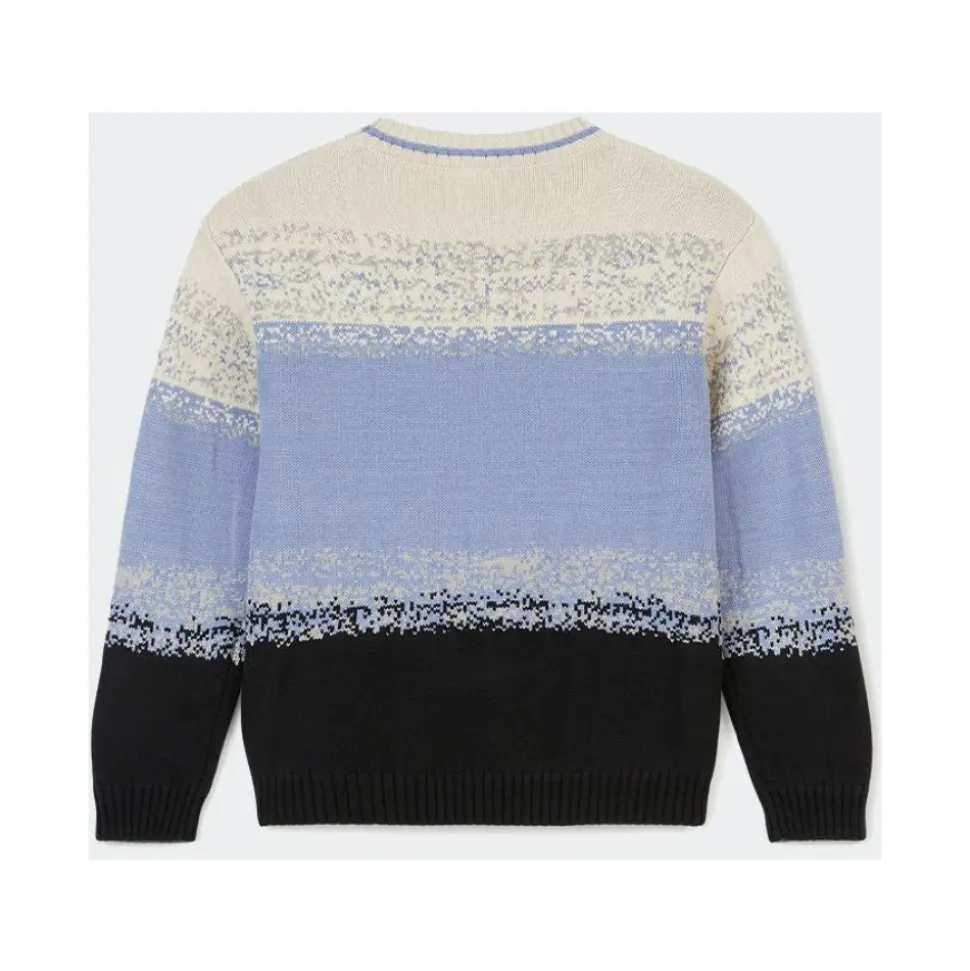 Wzorzysty Sweter z Okrągłym Dekoltem